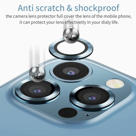 Camera lens tempered glass protector for iPhone 13 Pro, iPhone 13 Pro Max - Picture 2 of 8